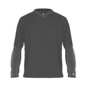 Badger Sweatless L/S Tee 426400 GR / GR Front