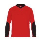 Badger Sweatless L/S Tee 426400 RD / BK Front