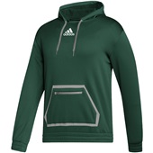 Adidas Team Issue Mens Pullover Hoodie DARK GREEN/MGH SOLID GREY Front