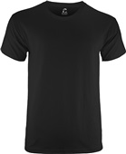 Lightweight, Pre-Shrunk 60% Cotton/ 40% Poly Cooling Short Sleeve T Shirt BLACK Front