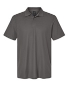 Gildan Men's Softstyle Double Pique Polo G648 CHARCOAL Pocket