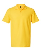 Gildan Men's Softstyle Double Pique Polo G648 DAISY Pocket
