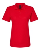Gildan Ladies' Softstyle Double Pique Polo G648L CHERRY RED Pocket