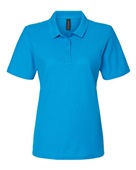 Gildan Ladies' Softstyle Double Pique Polo G648L SAPPHIRE Pocket
