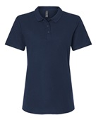 Gildan Ladies' Softstyle Double Pique Polo G648L NAVY Pocket
