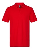 Gildan Unisex Midweight Double Pique Polo G858 RED Pocket