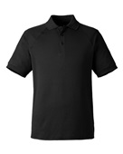 Harriton Men's Charge Snag And Soil Protect Polo M208 BLACK Pocket