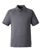 Harriton Men's Charge Snag And Soil Protect Polo M208 DARK CHARCOAL Pocket