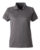 Harriton Ladies' Charge Snag And Soil Protect Polo M208W DARK CHARCOAL Pocket
