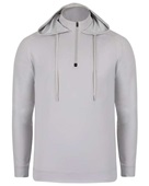 Swannies Golf Men's Vandyke Quarter-Zip Hooded Sweatshirt SWV600 GLACIER/ GLACIER Pocket