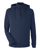 Swannies Golf Men's Vandyke Quarter-Zip Hooded Sweatshirt SWV600 NAVY Pocket