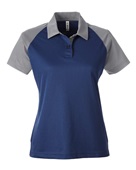 Team 365 Ladies' Command Snag-Protection Colorblock Polo TT21CW SP DK NV/ SP GRP Pocket