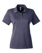 Team 365 Ladies' Zone Sonic Heather Performance Polo TT51HW SP DARK NAVY HTH Pocket