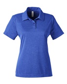 Team 365 Ladies' Zone Sonic Heather Performance Polo TT51HW SPORT ROYAL HTHR Pocket