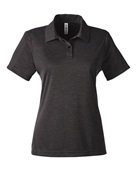 Team 365 Ladies' Zone Sonic Heather Performance Polo TT51HW BLACK HEATHER Pocket