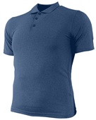 Adult Short Sleeve Heather Polo Shirts (5-Heathers Available) NAVY HEATHER Pocket