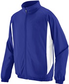 Youth, Front Seam Pockets, 2-Color, Full Zip Medalist Jacket (Navy, Royal or Black) PURPLE/WHITE Pocket