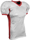 Champro Adult Youth Blitz Football Jersey FJ40 WHITE/SCARLET Front