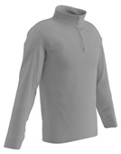 Champro Adult Youth Performance 1/4 Zip Warm-Up Pullover FLQ4 SILVER Pocket