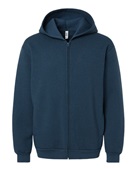 American Apparel Reflex Fleece Unisex Full Zip Hoodie RF497 SEA BLUE Pocket