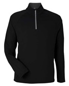 Core365 Men's Origin Performance Pique Quarter-Zip Jacket CE418 BLACK/ CARBON Pocket
