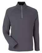 Core365 Men's Origin Performance Pique Quarter-Zip Jacket CE418 CARBON/ BLACK Pocket
