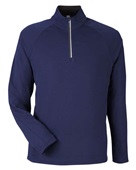 Core365 Men's Origin Performance Pique Quarter-Zip Jacket CE418 CLASC NAVY/ CRBN Pocket