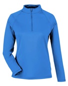 North End Ladies' Revive Coolcore Quarter-Zip Jacket NE410W LT NAUTICAL BLUE Pocket