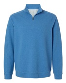 North End Men's Spirit Textured Quarter-Zip Jacket NE725 LIGHT NAUTICAL BLUE HEATHER Pocket