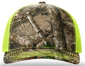 Richardson 112PFP Printed Five Panel Trucker REALTREE EDGE/NEON YELLOW Front