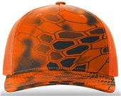 Richardson 112PFP Printed Five Panel Trucker KRYPTEK INFERNO/BLAZE ORANGE Front
