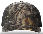 Richardson 112PFP Printed Five Panel Trucker MOSSY OAK COUNTRY DNA/BLACK Front