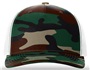 Richardson 112PFP Printed Five Panel Trucker GREEN CAMO/WHITE Front