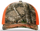 Richardson 112PFP Printed Five Panel Trucker REALTREE EDGE/BLAZE ORANGE Front