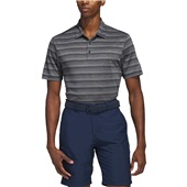 Adidas Two-Color Striped Golf Mens Polo Shirt BLACK/GREY FOUR Pocket