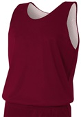 A4 Youth Reversible Mesh Basketball Tank Jerseys N2206 Outside: MAROON, Inside: WHITE Front