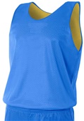A4 Youth Reversible Mesh Basketball Tank Jerseys N2206 Outside: ROYAL, Inside: GOLD Front