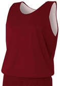 A4 Youth Reversible Mesh Basketball Tank Jerseys N2206 Outside: CARDINAL, Inside: WHITE Front