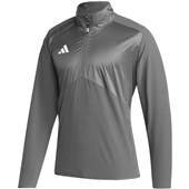 Adidas Sideline Woven Mens 1/4 Zip Jacket TEAM GREY FOUR/WHITE Pocket