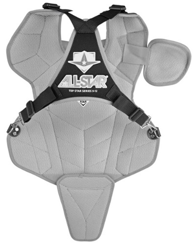 ALL-STAR Top Star Series Chest Protector NOCSAE BLACK Back