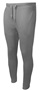Mid-Weight Fleece Sweatpants, Relaxed Fit/Straight Leg/ Cuff Bottoms, Side Seam Pockets, Adult/Youth HEATHER GREY Pocket