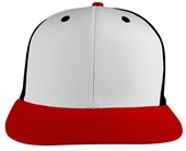 Pulse Laser Perforated Side Panels SnapBack Baseball/Sports Cap EPS50A WHITE/BLACK/RED Front