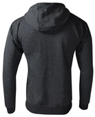 Mid-Weight Full Zip Hoodie, 2-Pockets Hooded, Athletic Fleece Sweatshirt, Adult & Youth CHARCOAL HEATHER Back