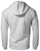 Mid-Weight Full Zip Hoodie, 2-Pockets Hooded, Athletic Fleece Sweatshirt, Adult & Youth ASH GREY Back