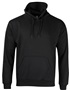 Mid-Weight Pullover Hoodie Sweatshirt, Kangaroo-Pocket, Pro Blend Adult & Youth BLACK Front
