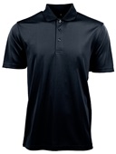 Zorrel Elm Vertical Dash Jaquard Stripe Polo Z4335 BLACK Pocket