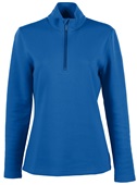 Zorrel Reno Ladies Poly Cotton Fleece Performance 1/4 Zip Z7478 ROYAL Pocket