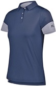 Womens 3-Button Polo Shirt (Black,Forest,Maroon,Navy,Royal,Stealth,Red,White) NAVY/STEEL Pocket