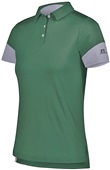 Womens 3-Button Polo Shirt (Black,Forest,Maroon,Navy,Royal,Stealth,Red,White) DARK GREEN/STEEL Pocket