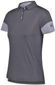 Womens 3-Button Polo Shirt (Black,Forest,Maroon,Navy,Royal,Stealth,Red,White) STEALTH/STEEL Pocket